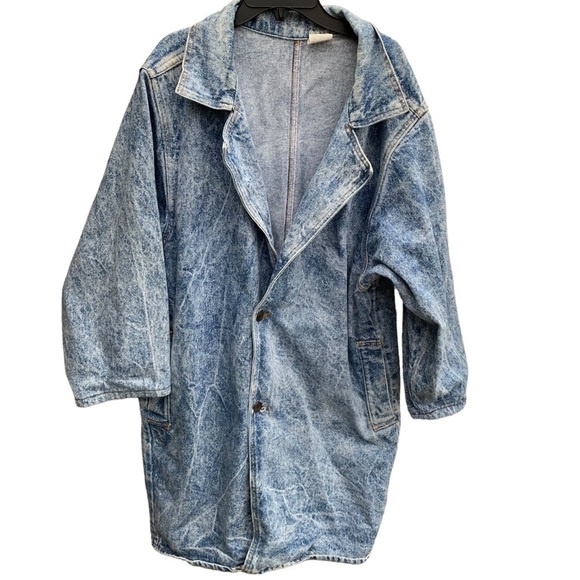 American Vintage Jackets & Blazers - Vintage Denim Acid Wash Blue Jean Coat Women’s Size Small